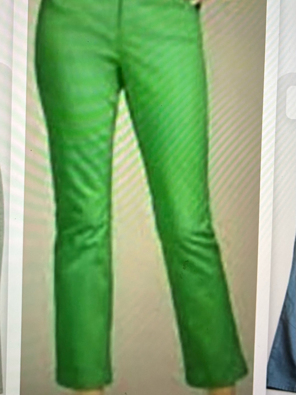 Talbots Bright Green Cropped Straight-Leg Pants